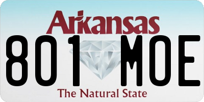 AR license plate 801MOE