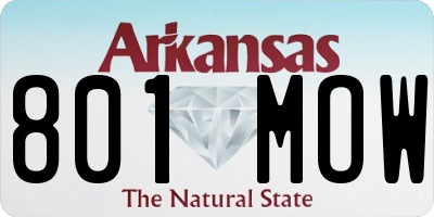 AR license plate 801MOW