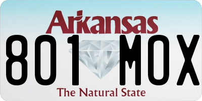 AR license plate 801MOX
