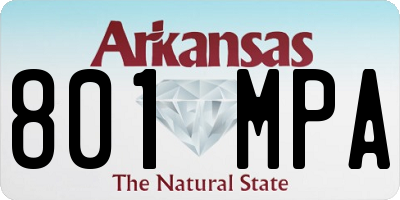 AR license plate 801MPA