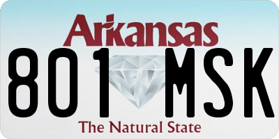 AR license plate 801MSK