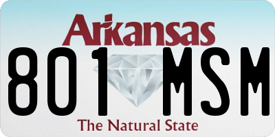 AR license plate 801MSM