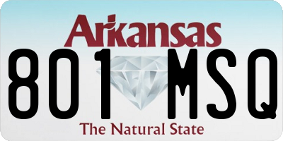 AR license plate 801MSQ