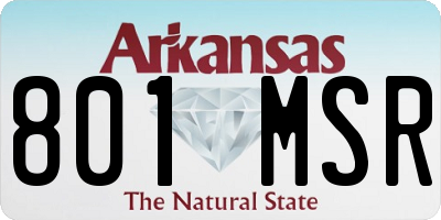 AR license plate 801MSR