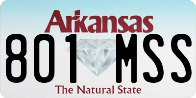 AR license plate 801MSS