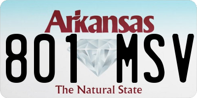 AR license plate 801MSV