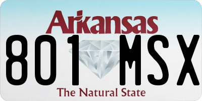AR license plate 801MSX