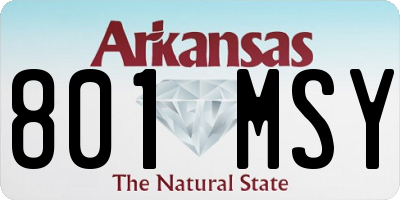 AR license plate 801MSY