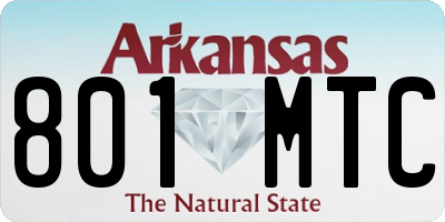 AR license plate 801MTC