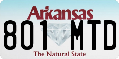 AR license plate 801MTD