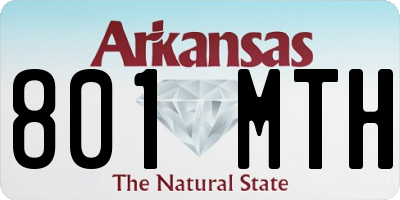 AR license plate 801MTH
