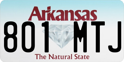 AR license plate 801MTJ