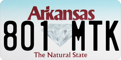AR license plate 801MTK