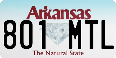 AR license plate 801MTL