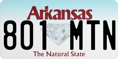 AR license plate 801MTN