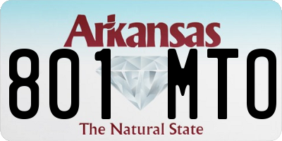 AR license plate 801MTO