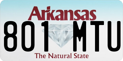 AR license plate 801MTU