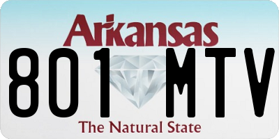 AR license plate 801MTV