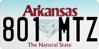 AR license plate 801MTZ