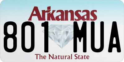 AR license plate 801MUA