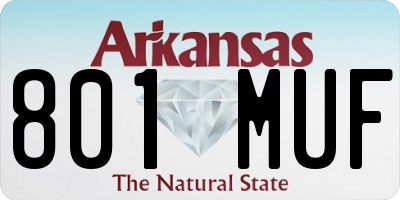 AR license plate 801MUF
