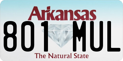 AR license plate 801MUL