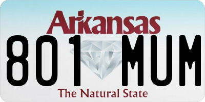 AR license plate 801MUM