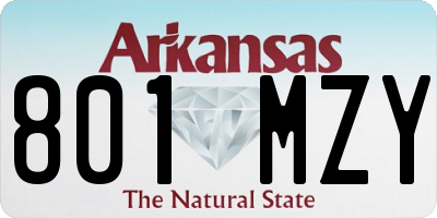 AR license plate 801MZY