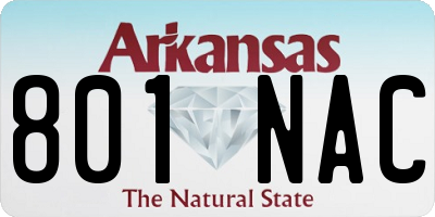 AR license plate 801NAC