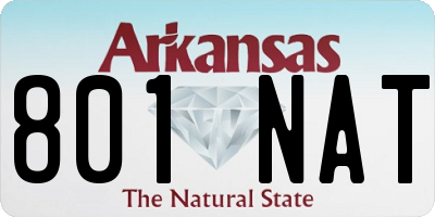AR license plate 801NAT