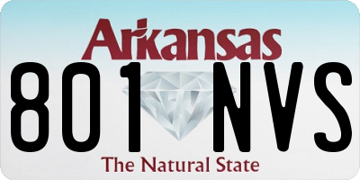 AR license plate 801NVS