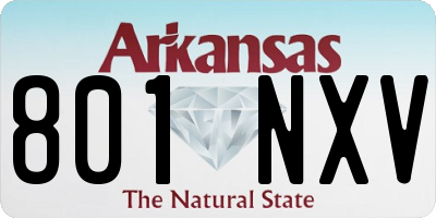 AR license plate 801NXV