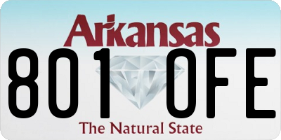 AR license plate 801OFE