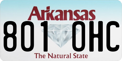 AR license plate 801OHC