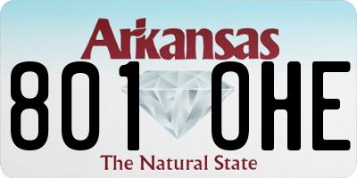 AR license plate 801OHE