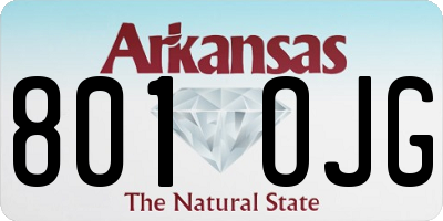 AR license plate 801OJG