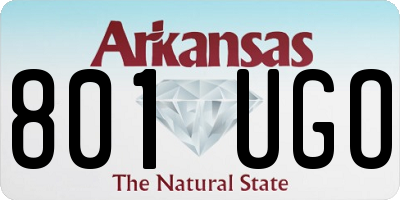 AR license plate 801UGO