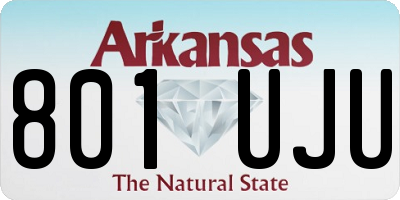 AR license plate 801UJU