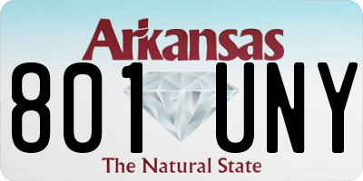 AR license plate 801UNY
