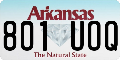 AR license plate 801UOQ