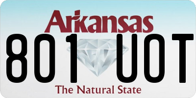 AR license plate 801UOT