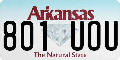 AR license plate 801UOU