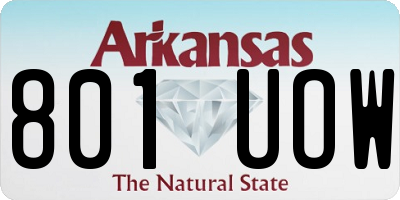 AR license plate 801UOW