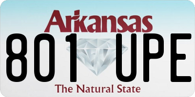 AR license plate 801UPE