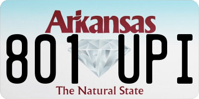 AR license plate 801UPI