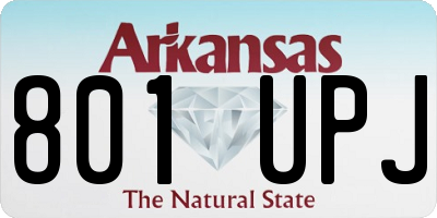 AR license plate 801UPJ