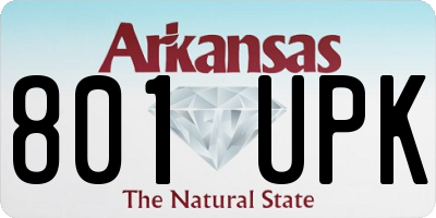 AR license plate 801UPK