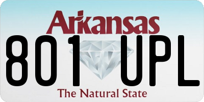AR license plate 801UPL