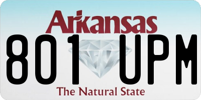 AR license plate 801UPM