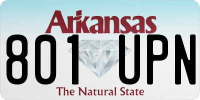 AR license plate 801UPN